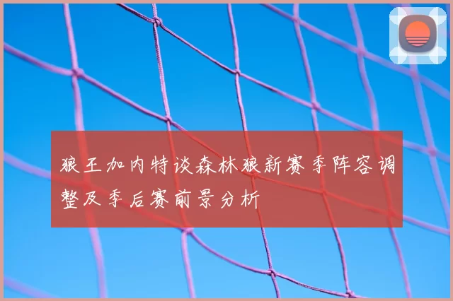 狼王加内特谈森林狼新赛季阵容调整及季后赛前景分析